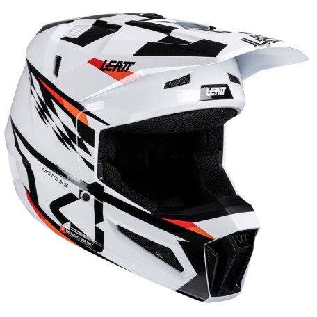 Шолом Leatt moto 3.5 jr helmet + goggle [white], YM