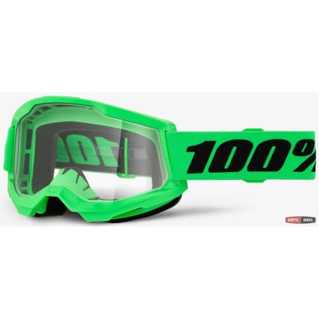 Окуляри 100% STRATA 2 Goggle [Neon Green], Clear Lens