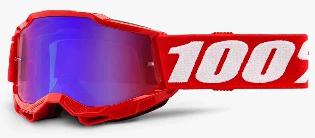 100 Percent % ACCURI 2 YOUTH GOGGLE RED - MIRROR BLUE LENS