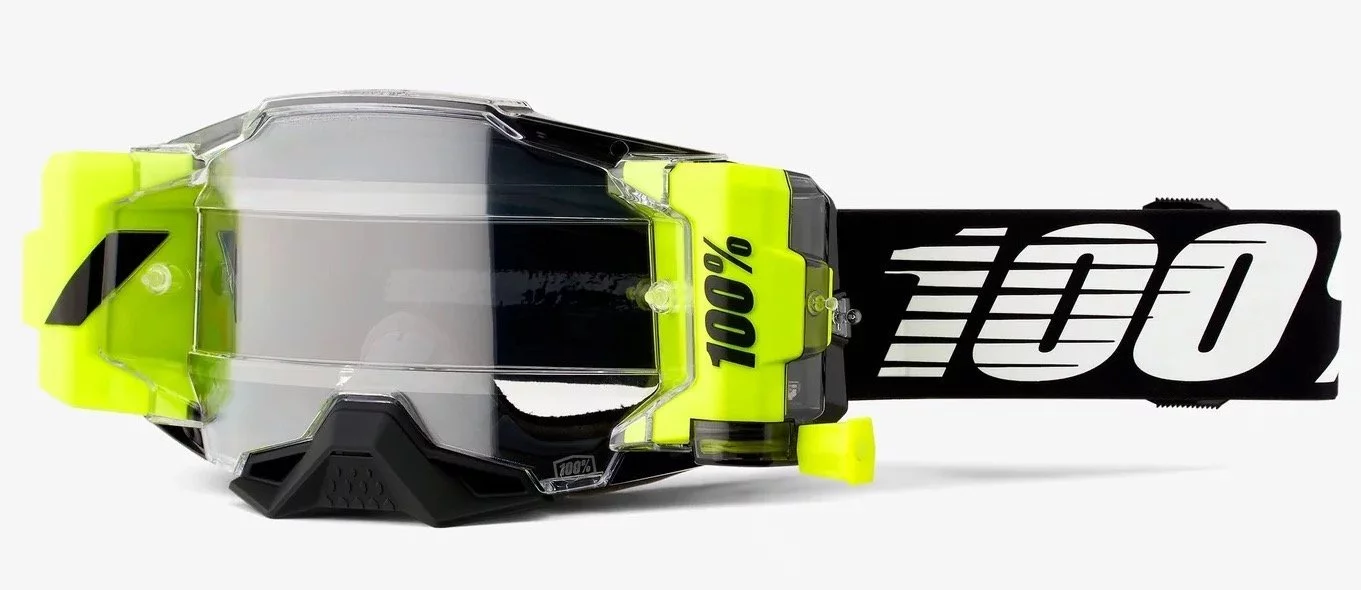 100 Percent % ARMEGA FORECAST GOGGLE BLACK - CLEAR LENS