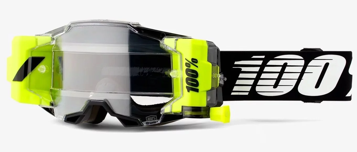 100 Percent % ARMEGA FORECAST GOGGLE BLACK - CLEAR LENS