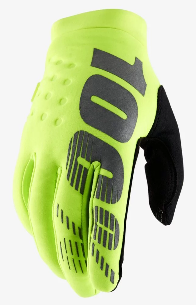 100 Percent % BRISKER GLOVE [FLUO YELLOW]