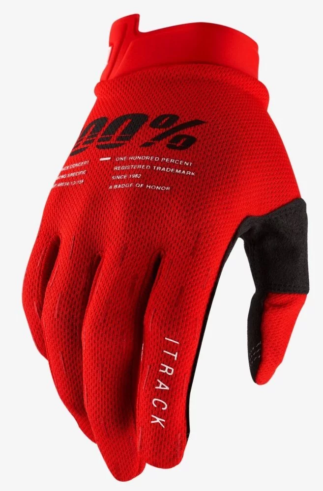 100 Percent % ITRACK GLOVE [RED]