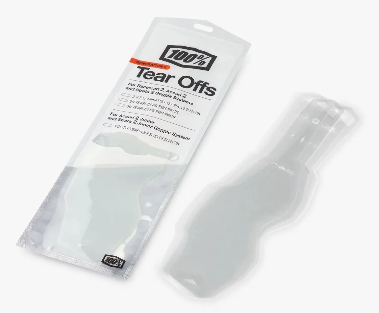 100 Percent % TEAR-OFFS (GEN 2) - 50 PACK