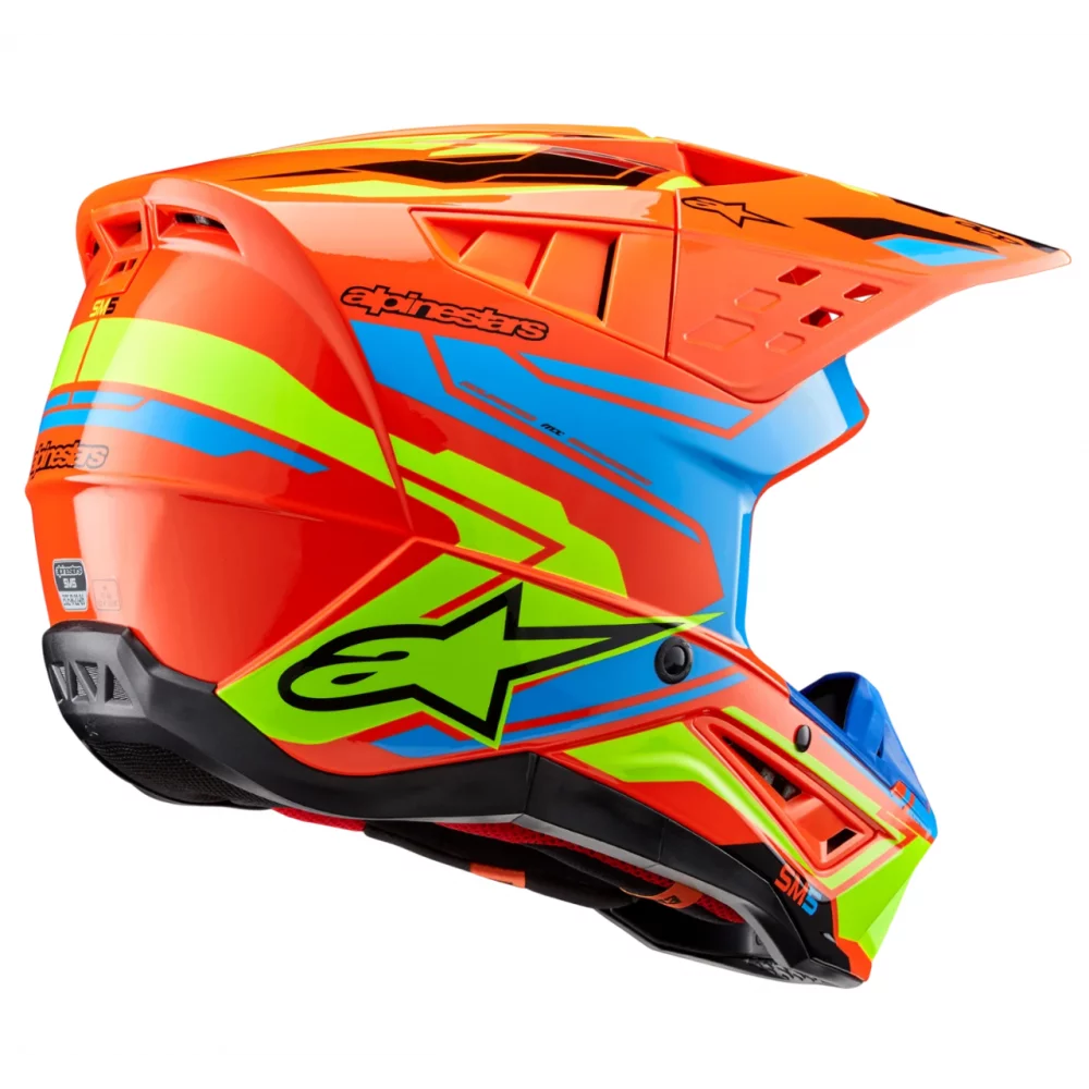 ALPINESTARS S-M5 ACTION 2 ORANGE/CYAN/YELLOW