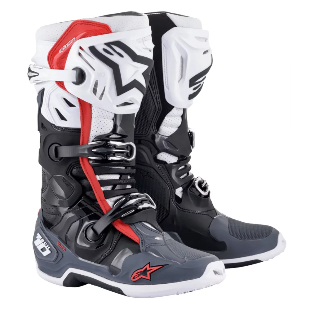 ALPINESTARS TECH 10 SUPERVENTED BLACK/WHITE/GRAY/RED