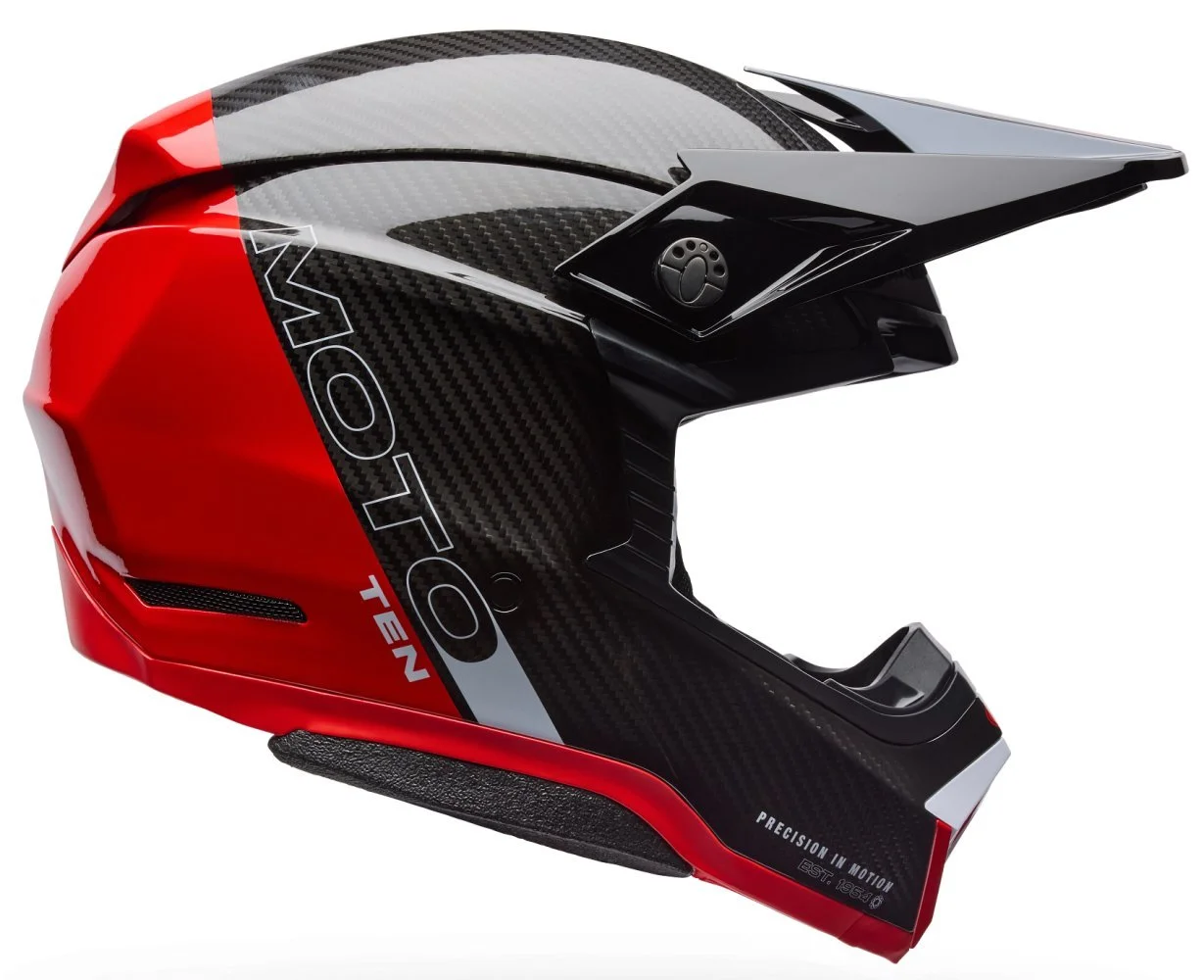 Bell MOTO-10 SPHERICAL HELMET - STRIKE [RED]