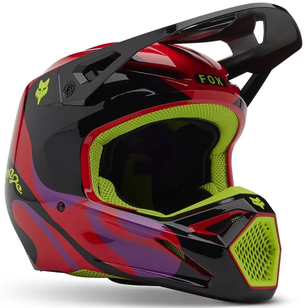 Fox Head V1 HELMET - EMOTION [FLO RED]