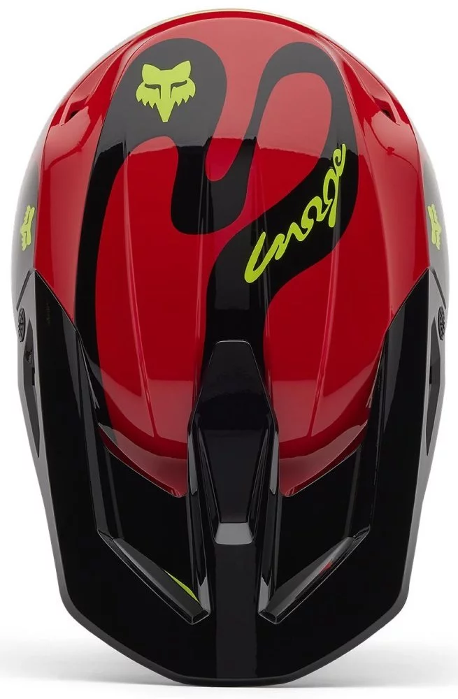 Fox Head V1 HELMET - EMOTION [FLO RED]