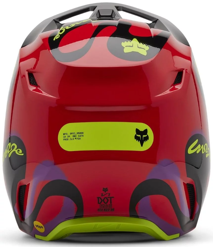 Fox Head V1 HELMET - EMOTION [FLO RED]
