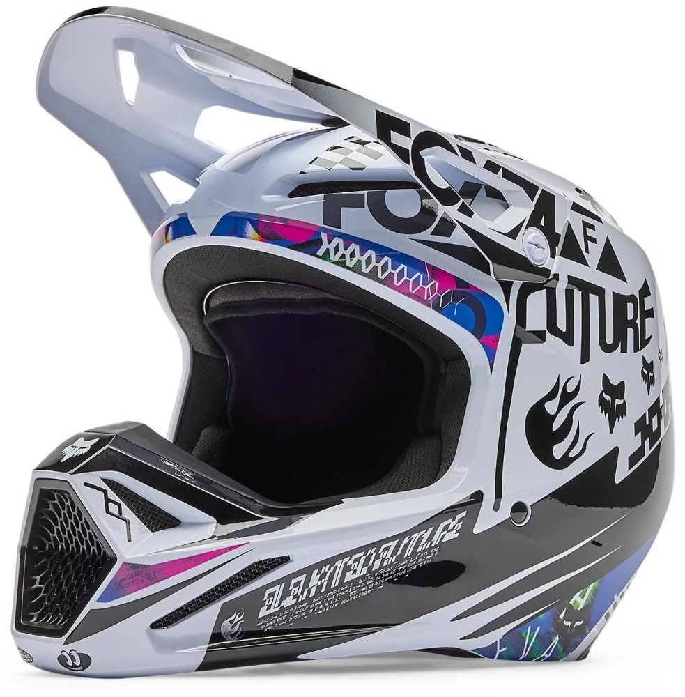 Fox Head V1 HELMET - IMAGE COSMO [WHITE]