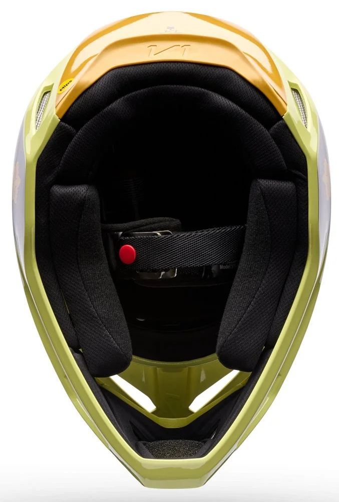 Fox Head V1 HELMET - IMAGE PRINT [YELLOW]