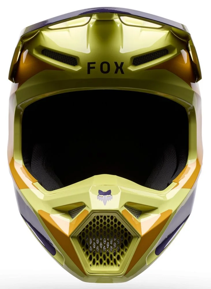 Fox Head V1 HELMET - IMAGE PRINT [YELLOW]