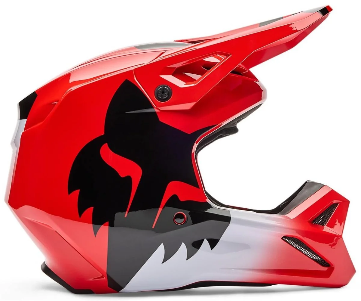 Fox Head V1 HELMET - SHIELD [FLO RED]