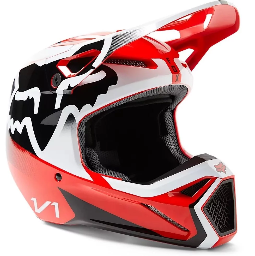Fox Head V1 LEED HELMET [FLO RED]