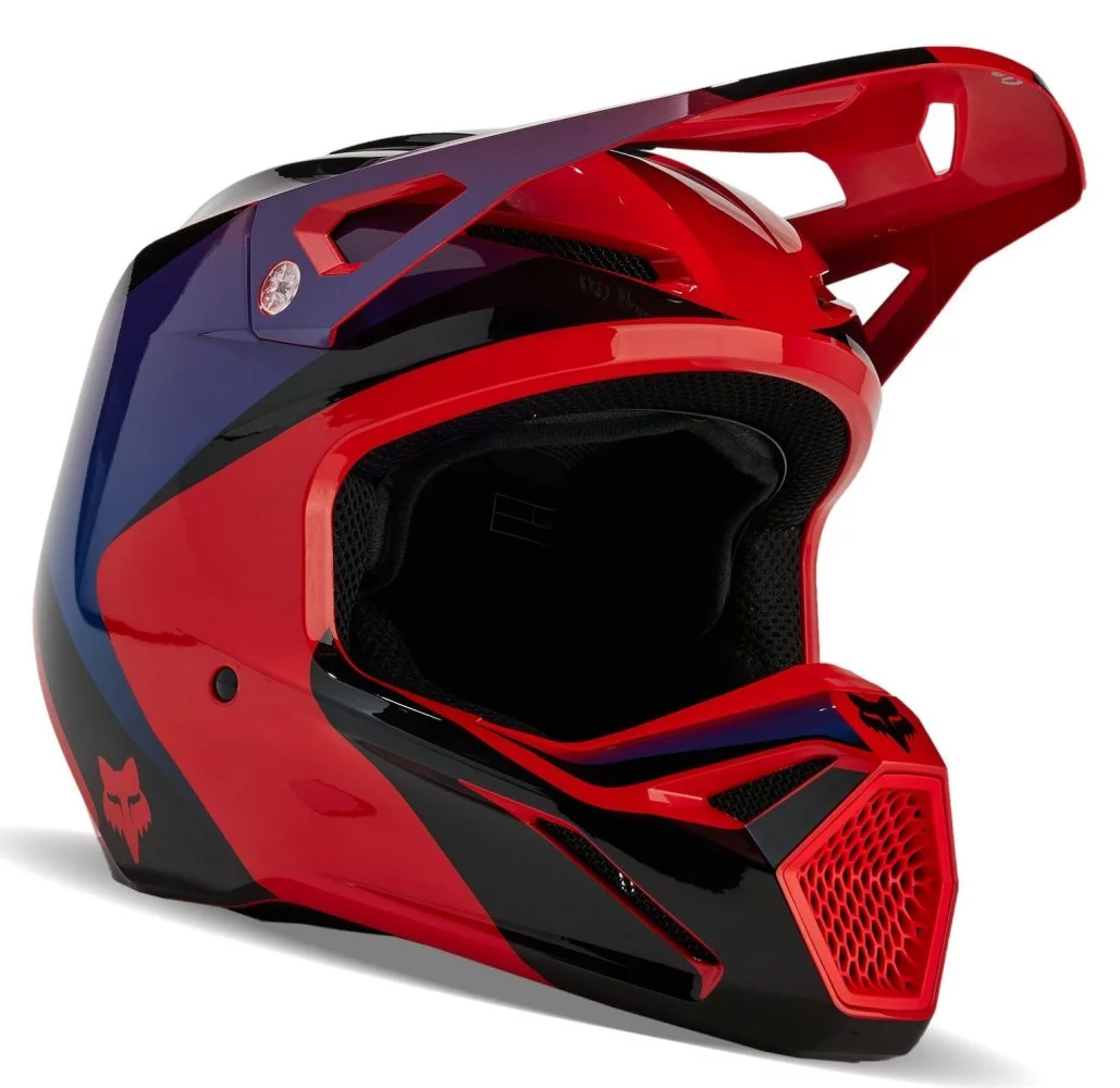 Fox Head V1 STREAK HELMET [FLO RED]