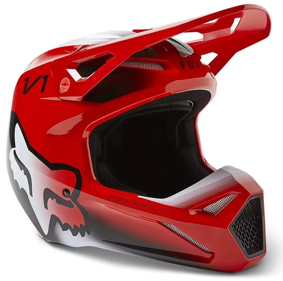 Fox Head V1 TOXSYK HELMET [FLO RED]
