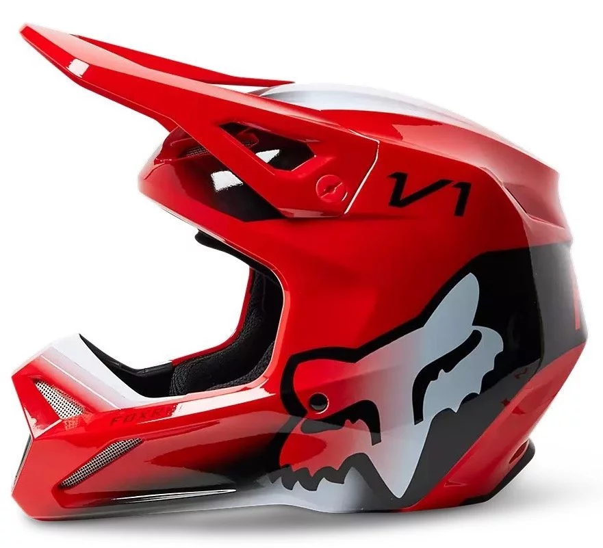 Fox Head V1 TOXSYK HELMET [FLO RED]