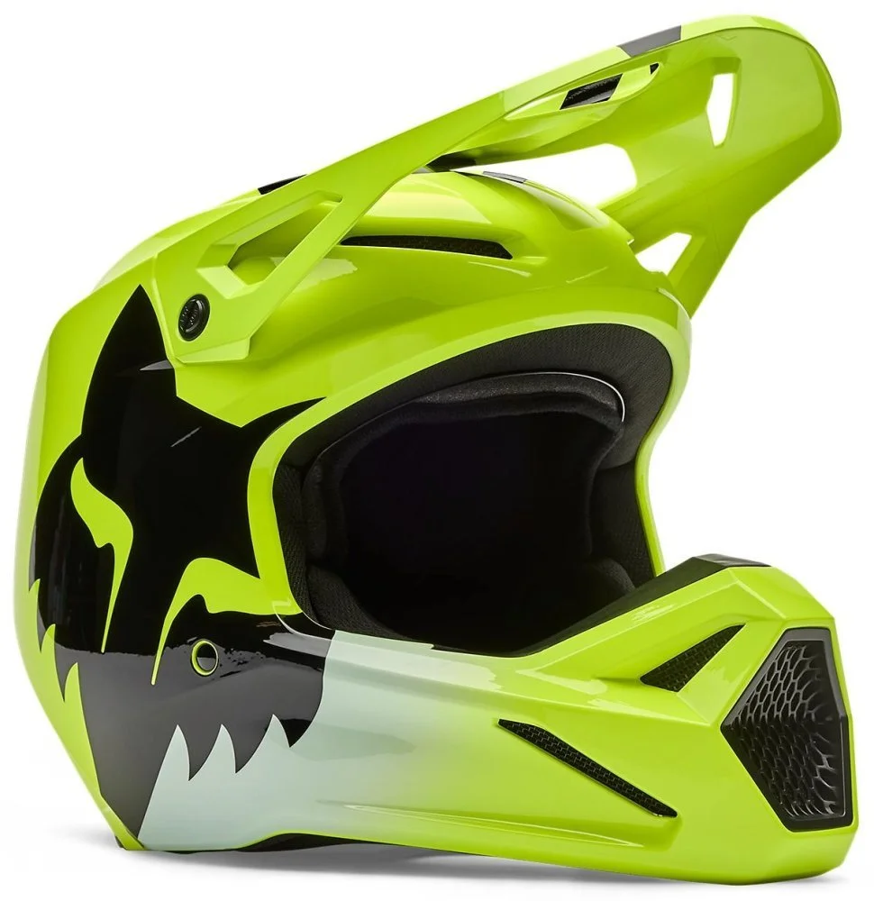 Fox Head V1 YOUTH HELMET - SHIELD [FLO YELLOW]
