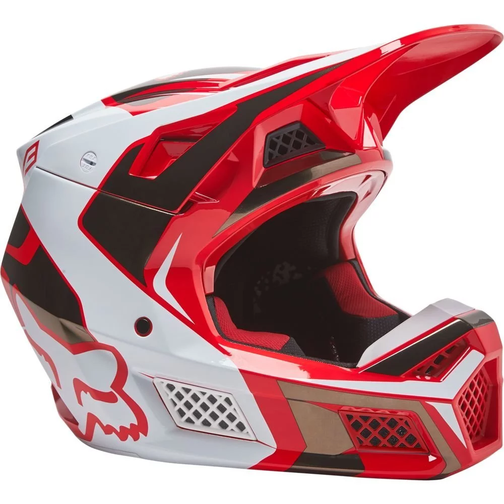Fox Head V3 RS MIRER HELMET [FLO RED]
