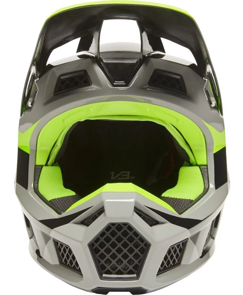 Fox Head V3 RS RIET HELMET [FLO YELLOW]