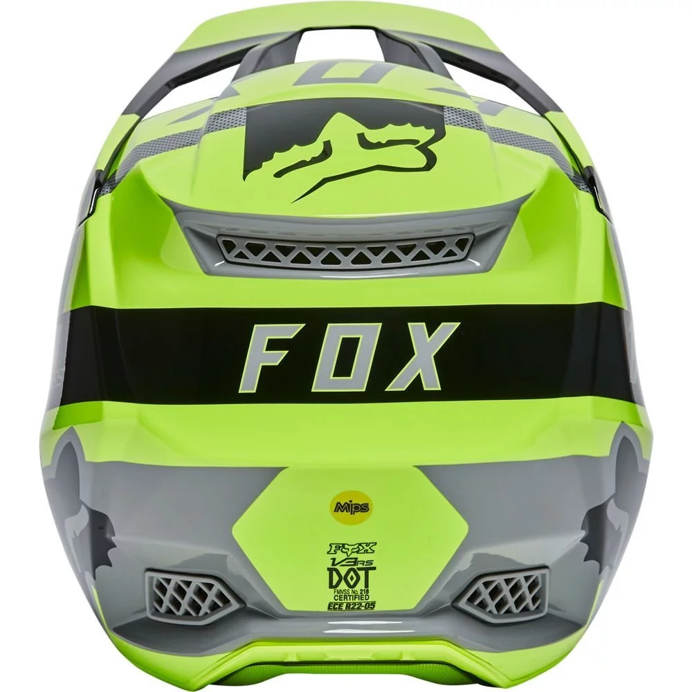 Fox Head V3 RS RIET HELMET [FLO YELLOW]