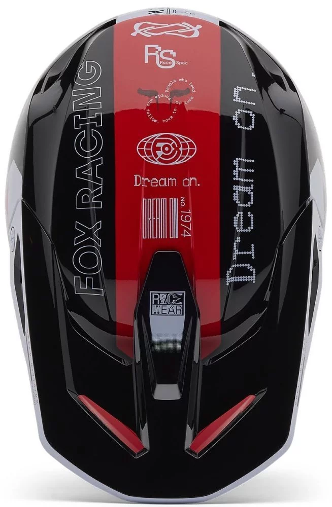 Fox Head YTH V1 HELMET - RACE SPEC [FLO RED]