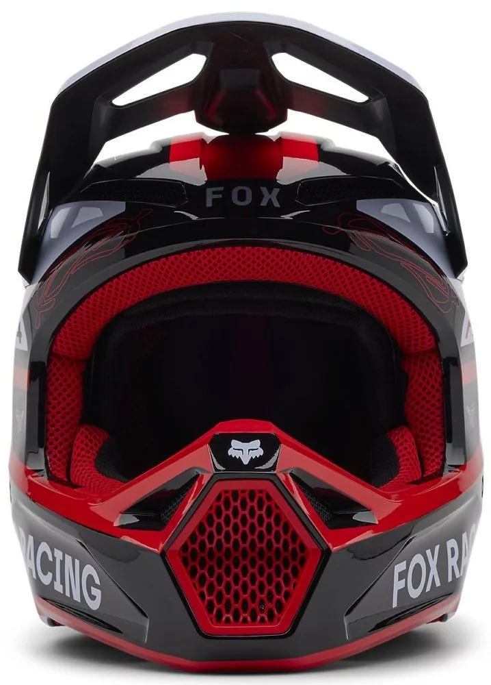 Fox Head YTH V1 HELMET - RACE SPEC [FLO RED]