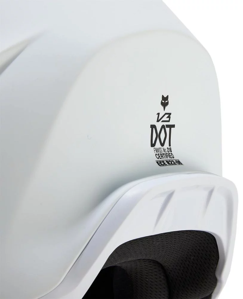 Fox Head YTH V3 HELMET - SOLID [WHITE]