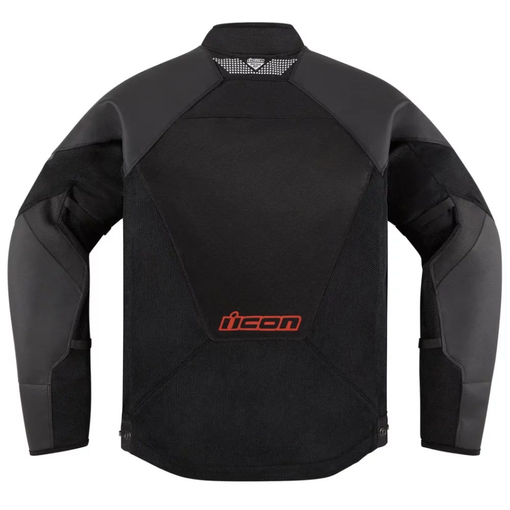 Icon MESH AF LEATHER BLACK/RED