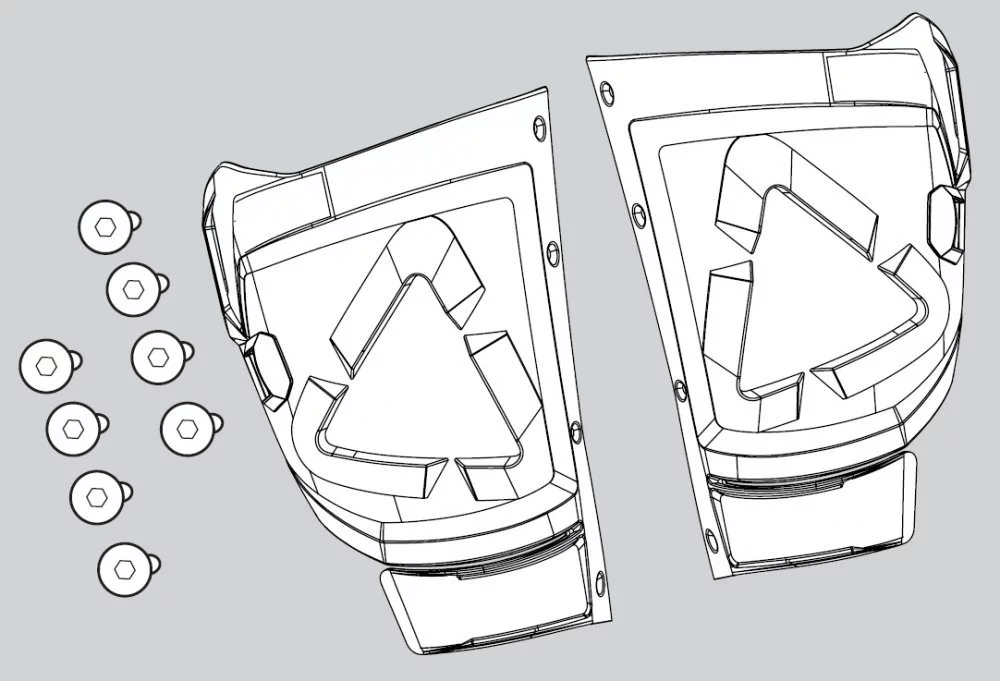 Leatt GPX 5.5 BOOT SHIN PLATE KIT [WHITE]
