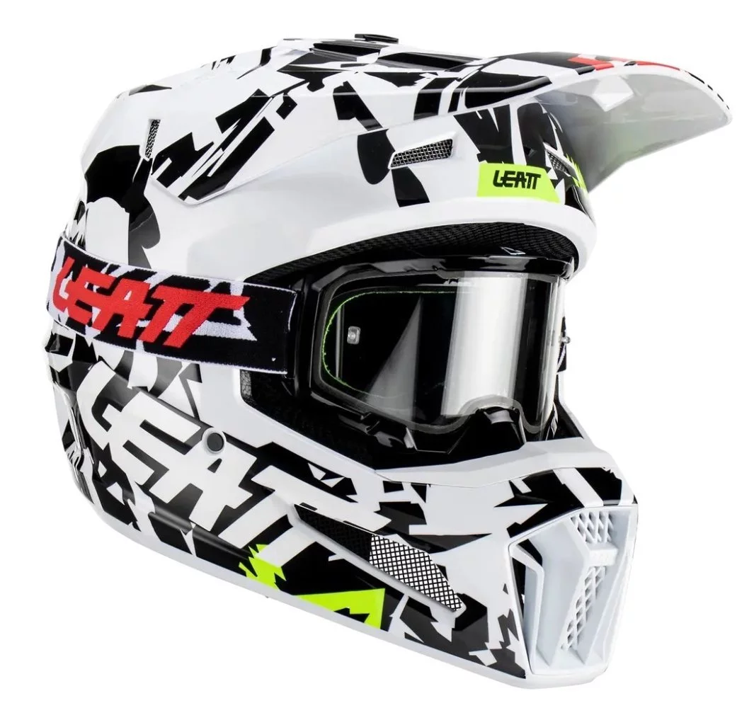Leatt HELMET MOTO 3.5 + GOGGLE [ZEBRA]