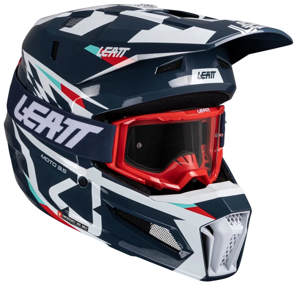 Leatt MOTO 3.5 HELMET + GOGGLE [BLUE]