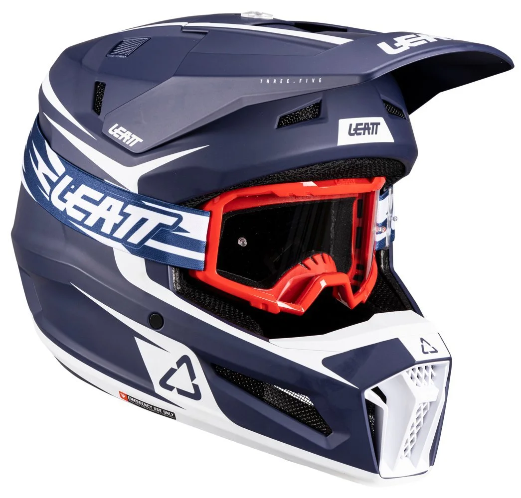 Leatt MOTO 3.5 HELMET + GOGGLE [BLUE]
