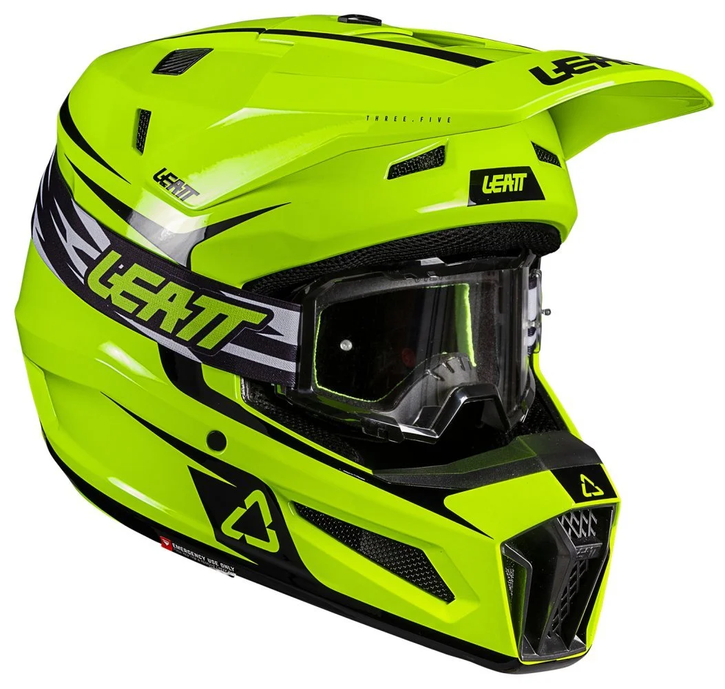 Leatt MOTO 3.5 HELMET + GOGGLE [NEON YELLOW]