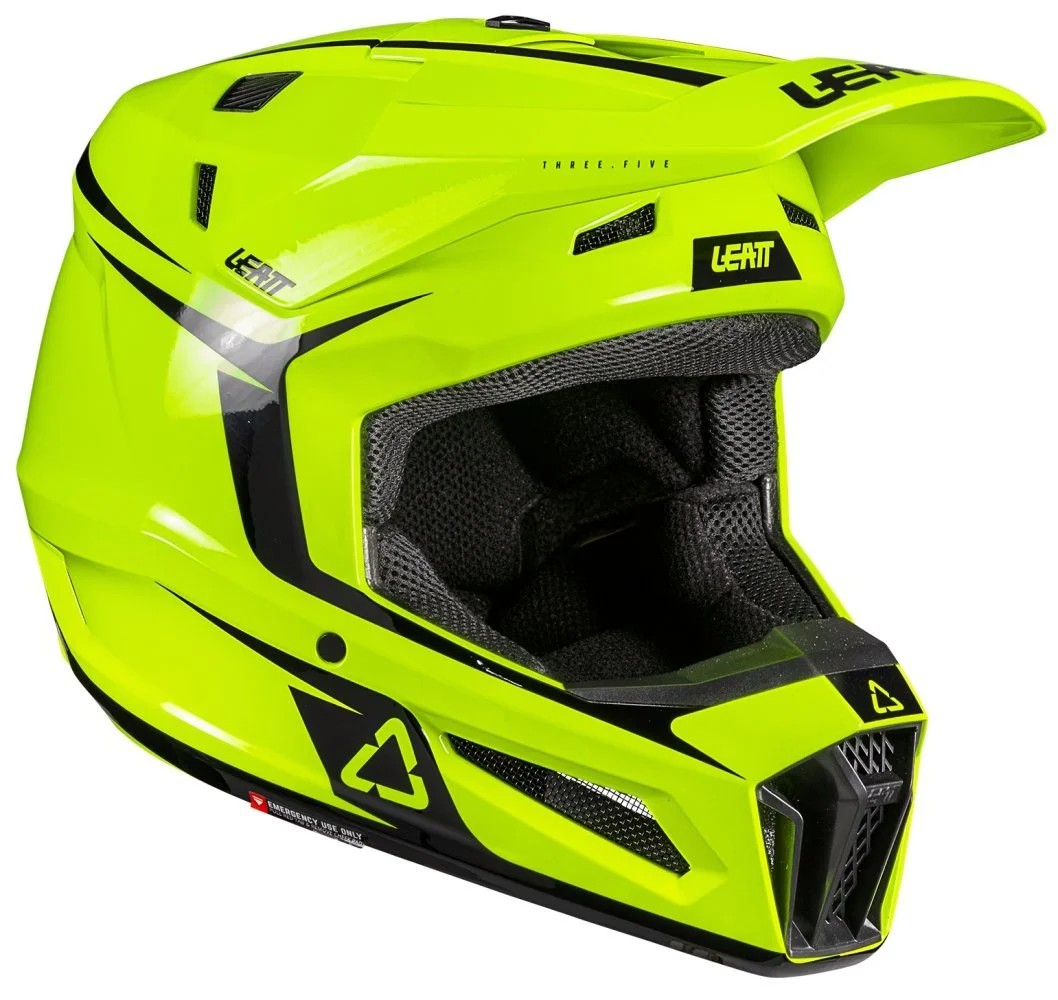 Leatt MOTO 3.5 HELMET + GOGGLE [NEON YELLOW]