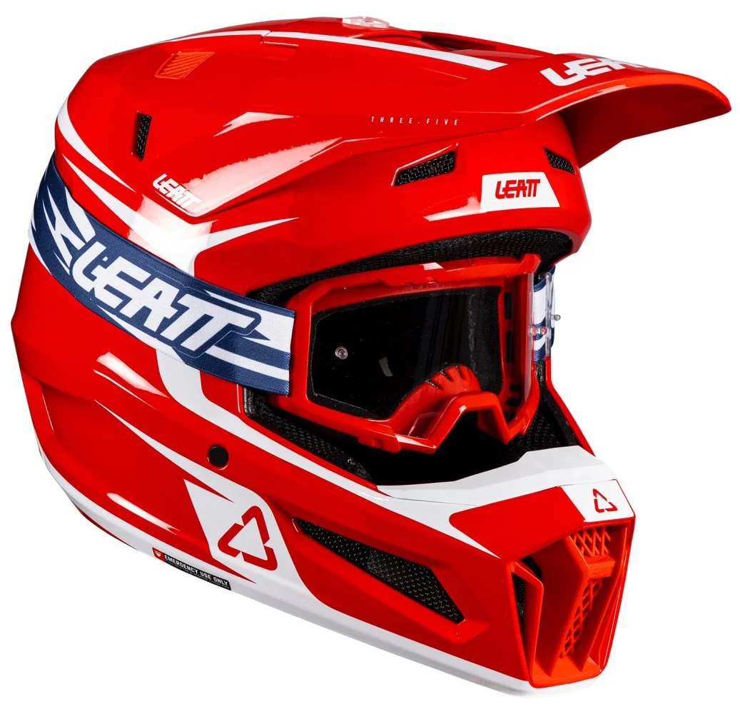Leatt MOTO 3.5 HELMET + GOGGLE [RED]