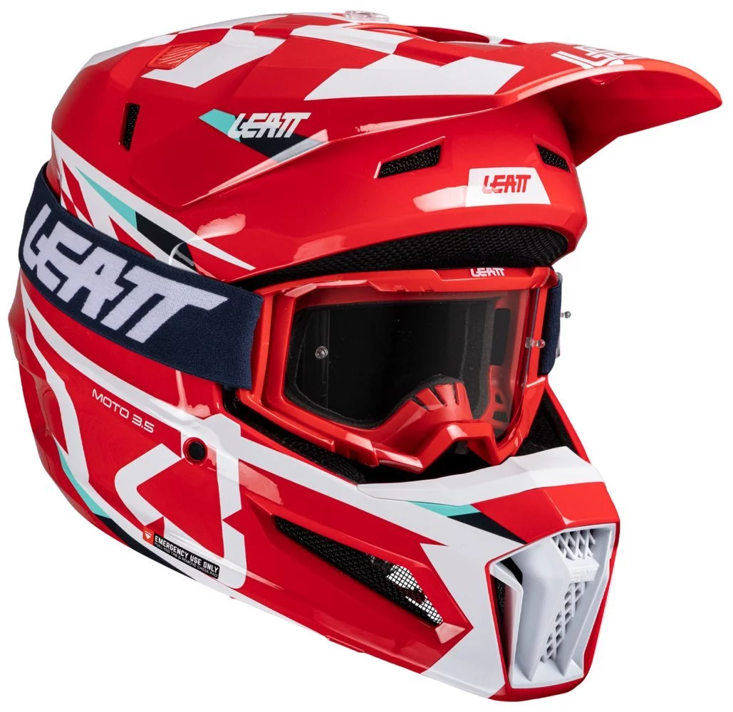 Leatt MOTO 3.5 HELMET + GOGGLE [RED]