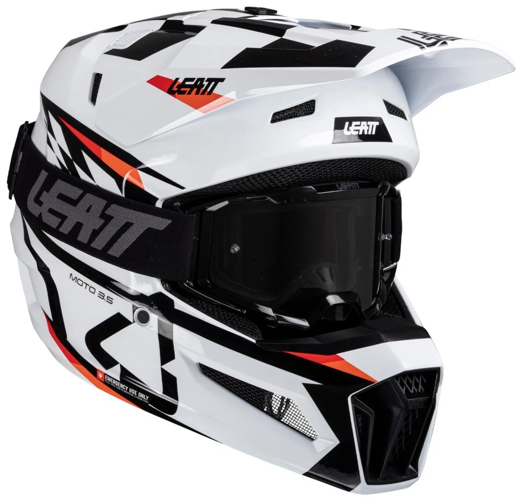 Leatt MOTO 3.5 HELMET + GOGGLE [WHITE]