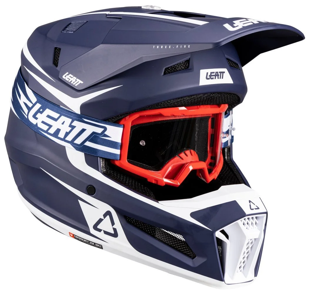 Leatt MOTO 3.5 JR HELMET + GOGGLE [BLUE]