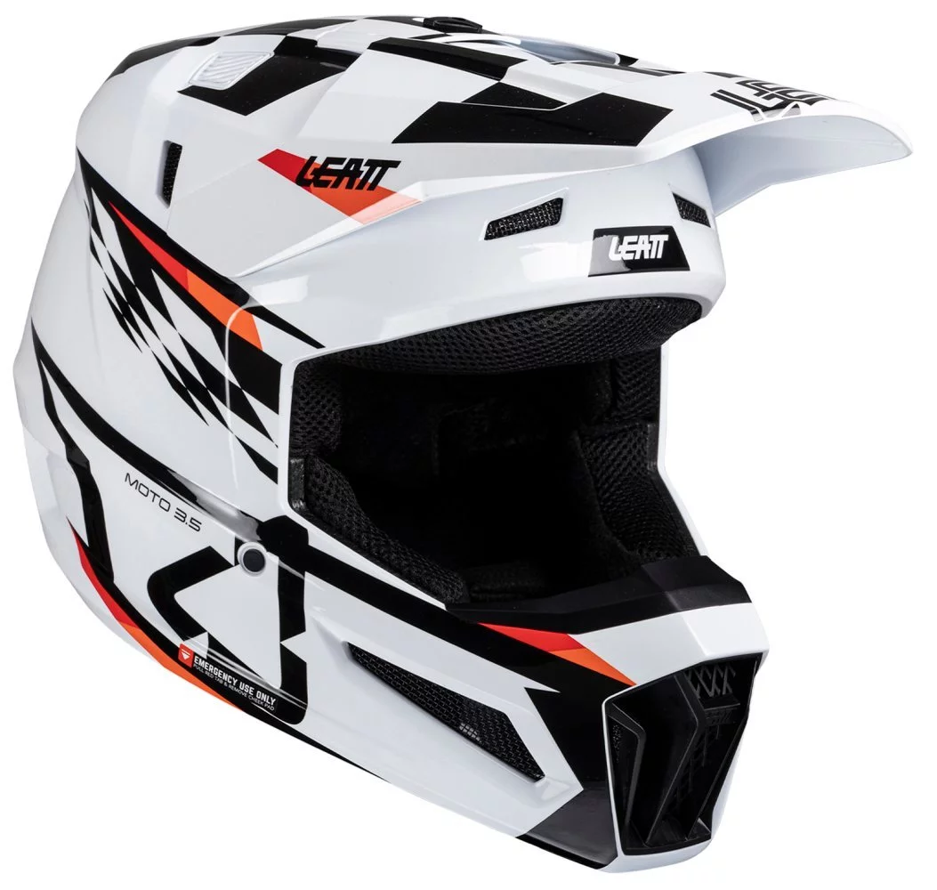 Leatt MOTO 3.5 JR HELMET + GOGGLE [WHITE]
