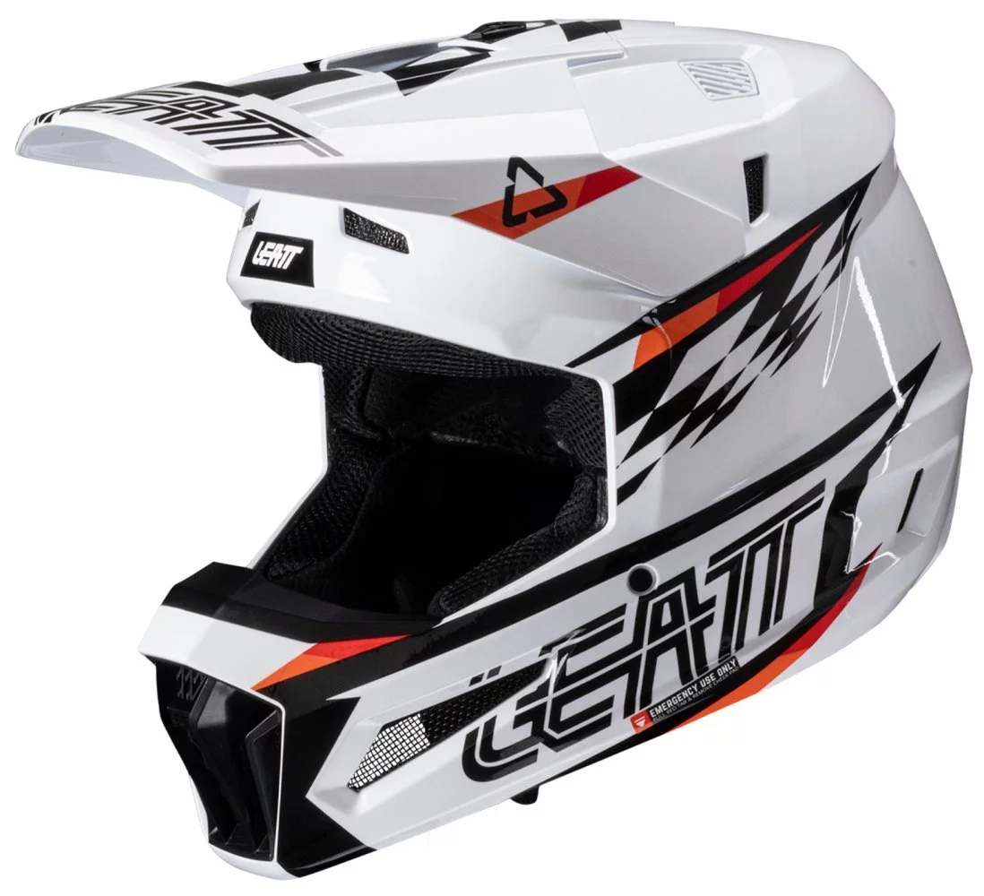 Leatt MOTO 3.5 JR HELMET + GOGGLE [WHITE]