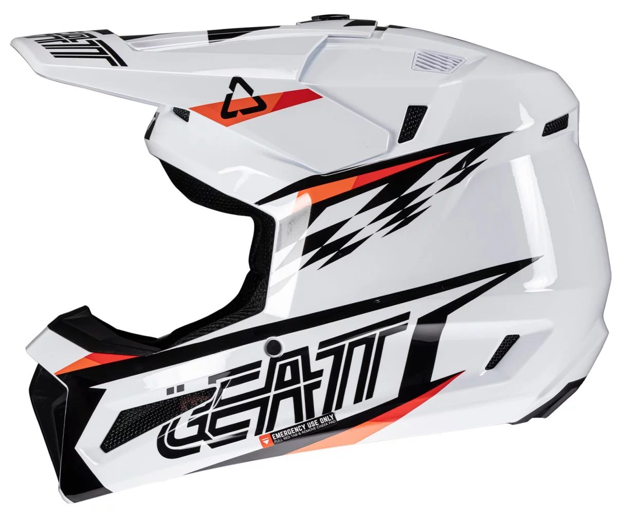 Leatt MOTO 3.5 JR HELMET + GOGGLE [WHITE]