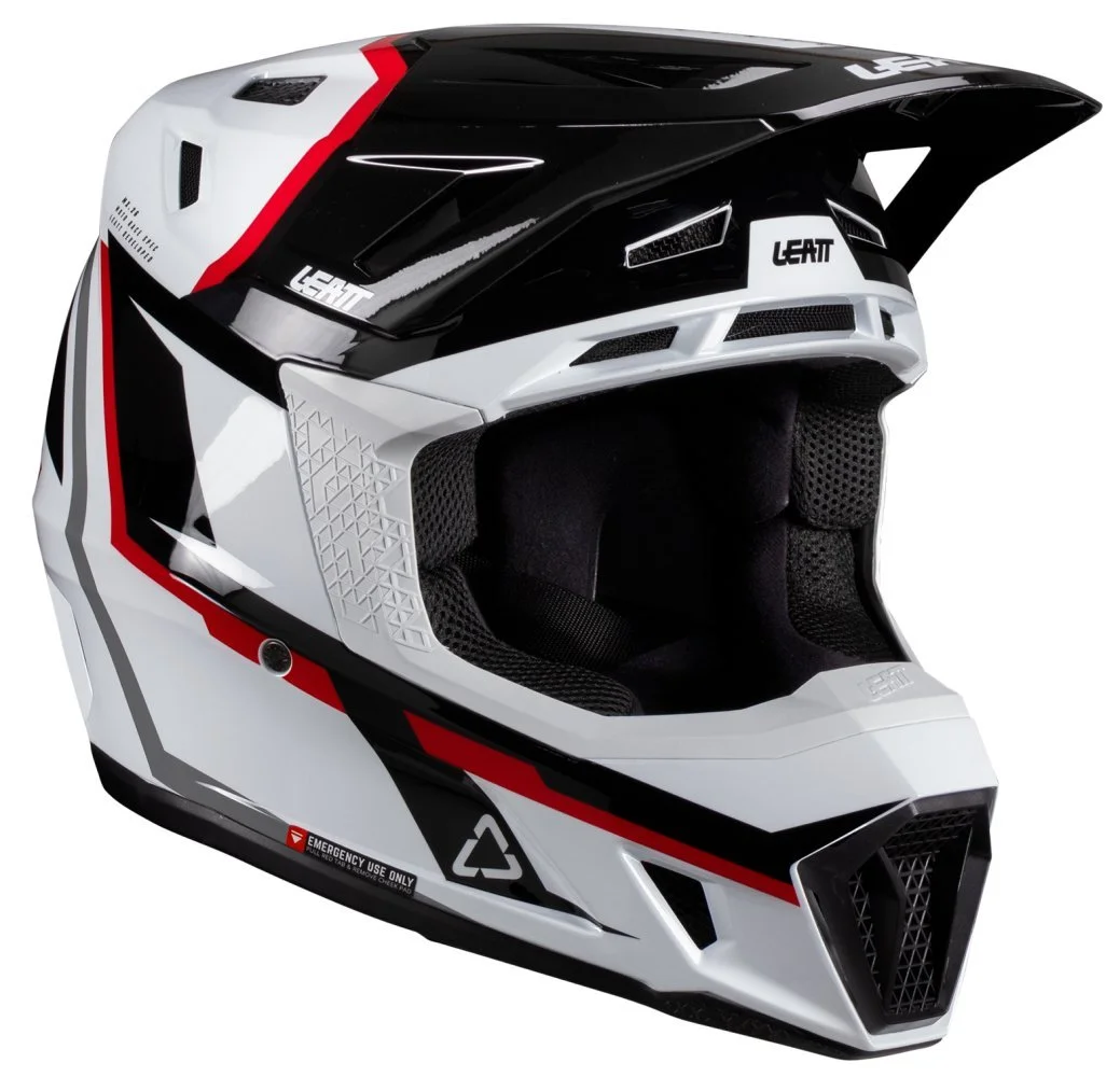 Leatt MOTO 7.5 HELMET + GOGGLE [WHITE/RED]