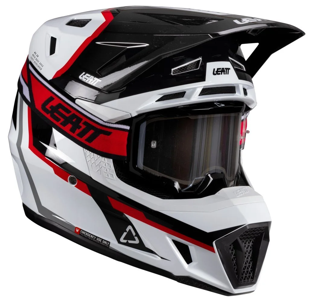 Leatt MOTO 7.5 HELMET + GOGGLE [WHITE/RED]