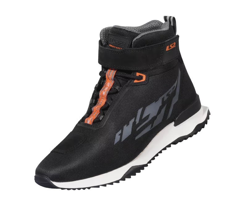 LS2 ACRUX MAN BOOTS BLACK HI-VIS ORANGE