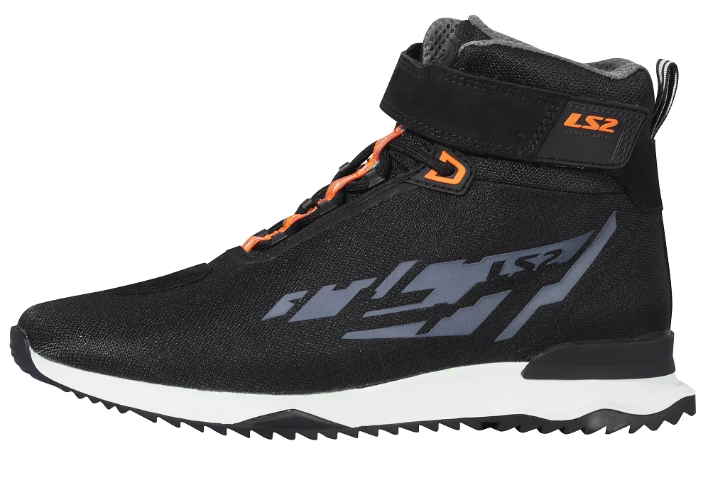 LS2 ACRUX MAN BOOTS BLACK HI-VIS ORANGE
