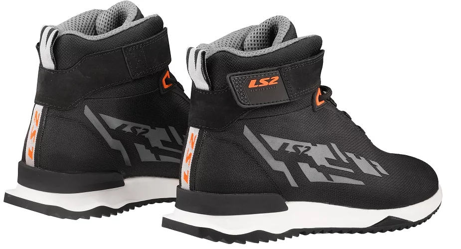 LS2 ACRUX MAN BOOTS BLACK HI-VIS ORANGE