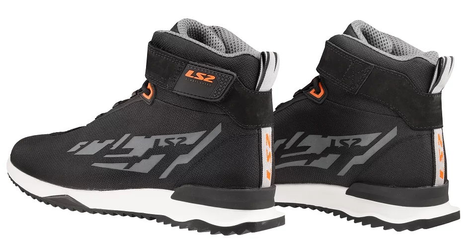 LS2 ACRUX MAN BOOTS BLACK HI-VIS ORANGE