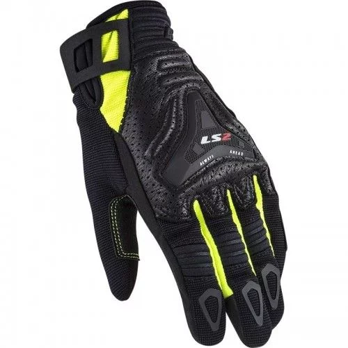 LS2 ALL TERRAIN LADY GLOVES BLACK HI-VIS YELLOW